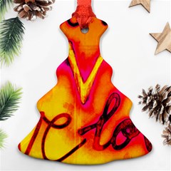  Graffiti Love Christmas Tree Ornament (two Sides) by essentialimage365