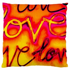  Graffiti Love Large Cushion Case (two Sides) by essentialimage365