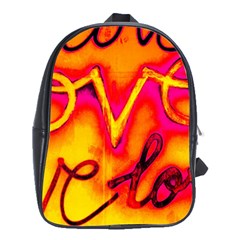  Graffiti Love School Bag (xl) by essentialimage365