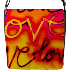  Graffiti Love Flap Closure Messenger Bag (s) by essentialimage365