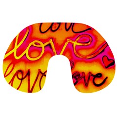  Graffiti Love Travel Neck Pillow by essentialimage365