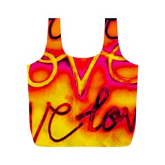  Graffiti Love Full Print Recycle Bag (m) by essentialimage365