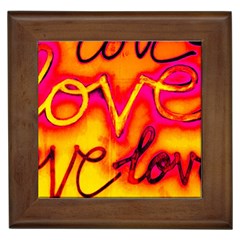  Graffiti Love Framed Tile by essentialimage365