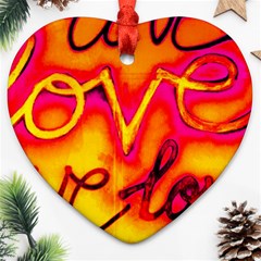  Graffiti Love Ornament (heart) by essentialimage365