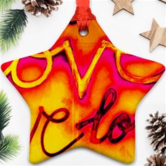  Graffiti Love Ornament (star) by essentialimage365