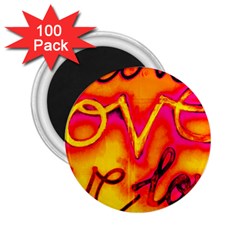  Graffiti Love 2 25  Magnets (100 Pack)  by essentialimage365