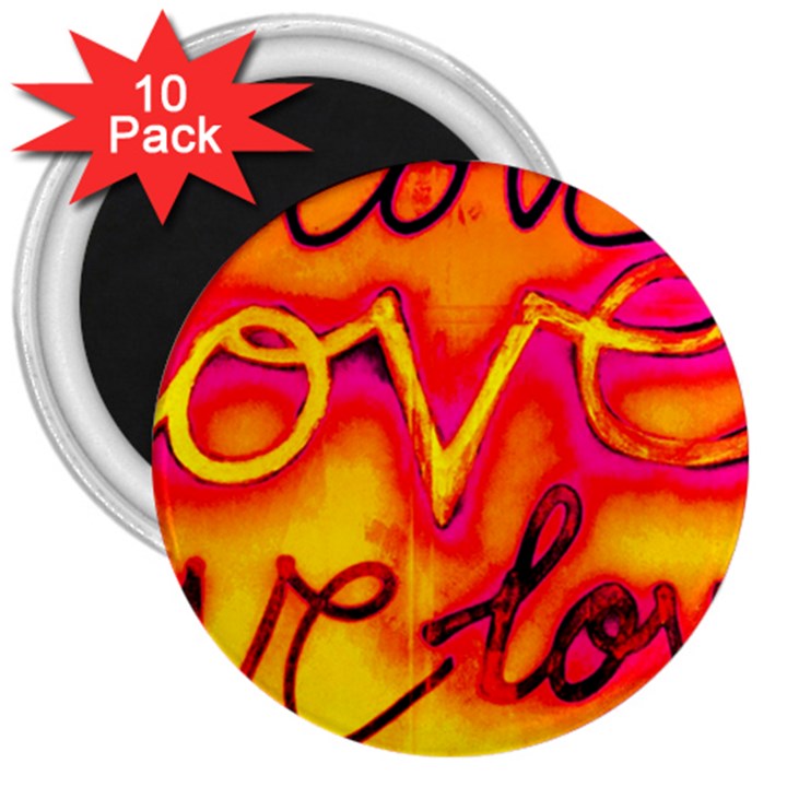  Graffiti Love 3  Magnets (10 pack) 