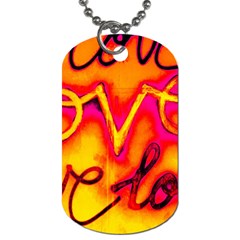  Graffiti Love Dog Tag (one Side) by essentialimage365