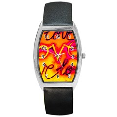  Graffiti Love Barrel Style Metal Watch by essentialimage365