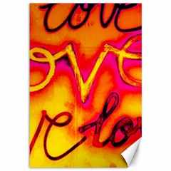  Graffiti Love Canvas 12  X 18  by essentialimage365