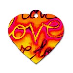  Graffiti Love Dog Tag Heart (Two Sides) Front