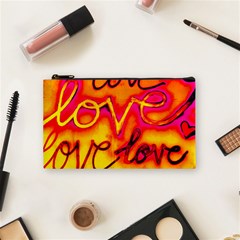  Graffiti Love Cosmetic Bag (small) by essentialimage365