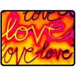  Graffiti Love Double Sided Fleece Blanket (Large)  80 x60  Blanket Front