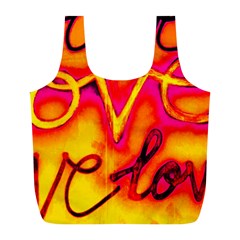  Graffiti Love Full Print Recycle Bag (l) by essentialimage365