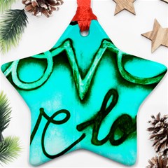  Graffiti Love Ornament (star) by essentialimage365