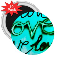  Graffiti Love 3  Magnets (10 Pack)  by essentialimage365