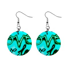  Graffiti Love Mini Button Earrings by essentialimage365