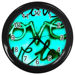  Graffiti Love Wall Clock (black) by essentialimage365