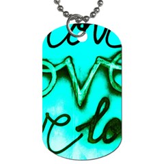  Graffiti Love Dog Tag (one Side) by essentialimage365