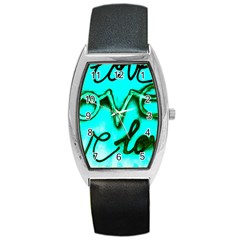  Graffiti Love Barrel Style Metal Watch by essentialimage365