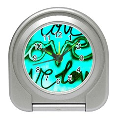  Graffiti Love Travel Alarm Clock by essentialimage365