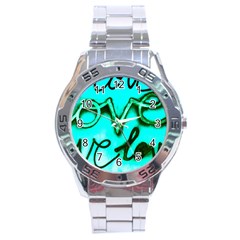  Graffiti Love Stainless Steel Analogue Watch by essentialimage365