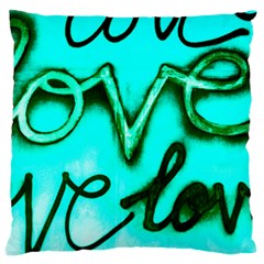  Graffiti Love Large Cushion Case (one Side) by essentialimage365