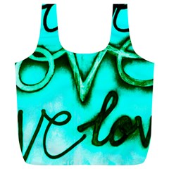  Graffiti Love Full Print Recycle Bag (xl) by essentialimage365