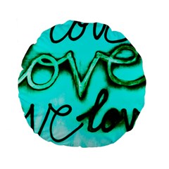  Graffiti Love Standard 15  Premium Flano Round Cushions by essentialimage365