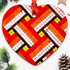 Pop Art Mosaic Ornament (heart) by essentialimage365