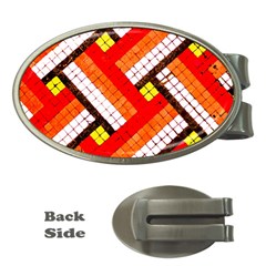 Pop Art Mosaic Money Clips (oval)  by essentialimage365