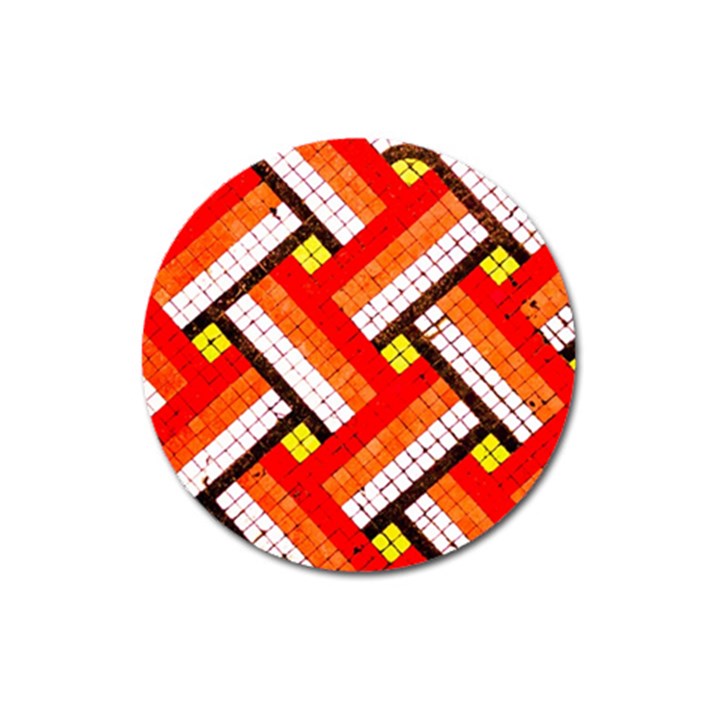 Pop Art Mosaic Magnet 3  (Round)