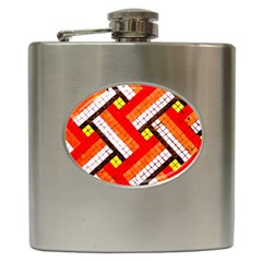 Pop Art Mosaic Hip Flask (6 Oz) by essentialimage365