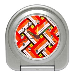 Pop Art Mosaic Travel Alarm Clock by essentialimage365