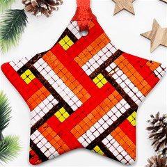 Pop Art Mosaic Star Ornament (two Sides) by essentialimage365