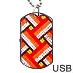 Pop Art Mosaic Dog Tag Usb Flash (two Sides) by essentialimage365