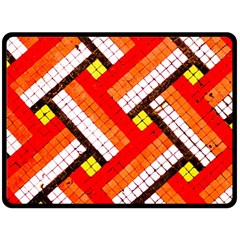 Pop Art Mosaic Double Sided Fleece Blanket (large)  by essentialimage365