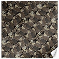 Browns Geometric Abstract Design Canvas 12  X 12 