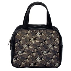 Browns Geometric Abstract Design Classic Handbag (one Side)