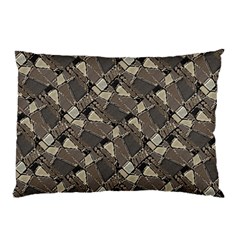 Browns Geometric Abstract Design Pillow Case by dflcprintsclothing