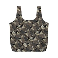 Browns Geometric Abstract Design Full Print Recycle Bag (m) by dflcprintsclothing