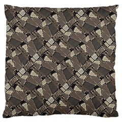 Browns Geometric Abstract Design Standard Flano Cushion Case (two Sides) by dflcprintsclothing