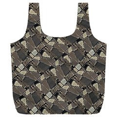 Browns Geometric Abstract Design Full Print Recycle Bag (xxl) by dflcprintsclothing