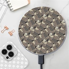 Browns Geometric Abstract Design Wireless Charger by dflcprintsclothing