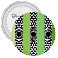  Green Check Pattern, Vertical Mandala 3  Buttons