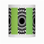  Green Check Pattern, Vertical Mandala White Mugs Center