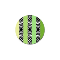  Green Check Pattern, Vertical Mandala Golf Ball Marker by Magicworlddreamarts1