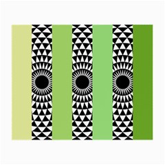  Green Check Pattern, Vertical Mandala Small Glasses Cloth (2 Sides) by Magicworlddreamarts1