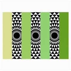  Green Check Pattern, Vertical Mandala Large Glasses Cloth (2 Sides) by Magicworlddreamarts1