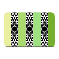  Green Check Pattern, Vertical Mandala Plate Mats by Magicworlddreamarts1